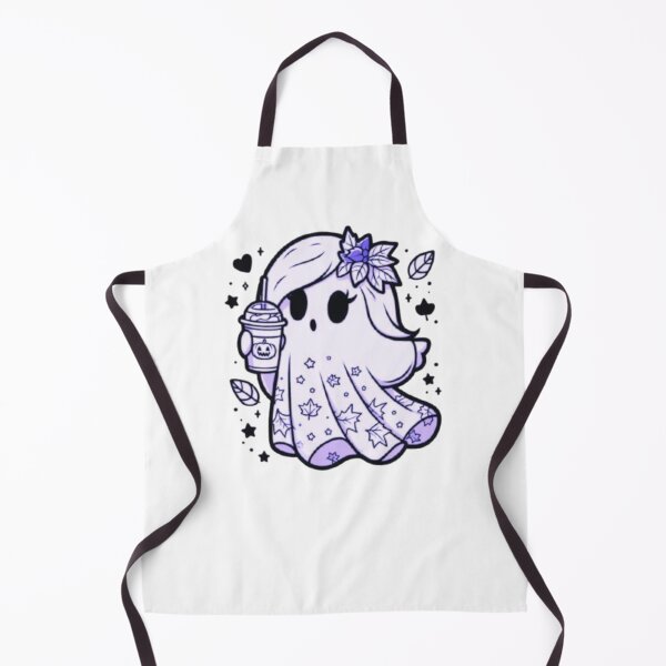 Item preview, Copy of Autumn Spirit: Girly Ghost with Pumpkin Spice (Black and Purple) designed and sold by LyssasMindArt.