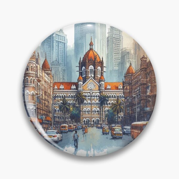 Item preview, Mumbai India City Skyline Emblem designed and sold by francous03.