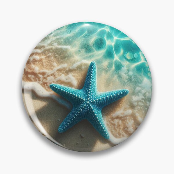 Item preview, Aqua Blue Starfish Seashell Tropical Beach Ocean  designed and sold by SeaStarAlex.