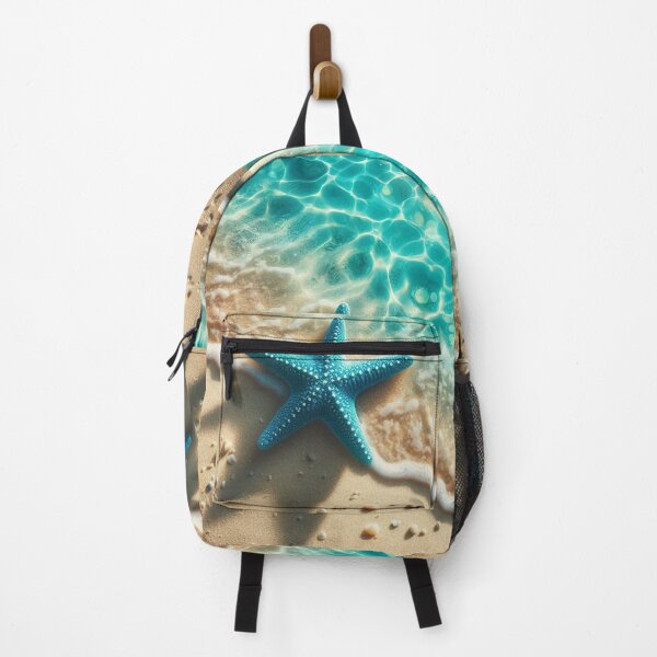 Item preview, Aqua Blue Starfish Seashell Tropical Beach Ocean  designed and sold by SeaStarAlex.