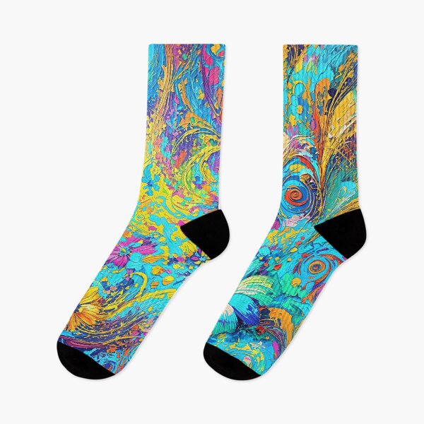 Item preview, Vibrant Floral Whirls in Abstract Expression designed and sold by blackhalt.