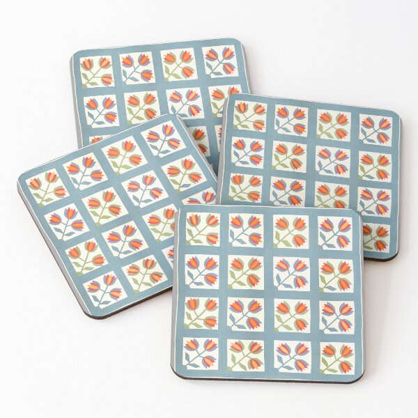 Item preview, Vintage American Tulip Quilt  designed and sold by AnimaliaStar.