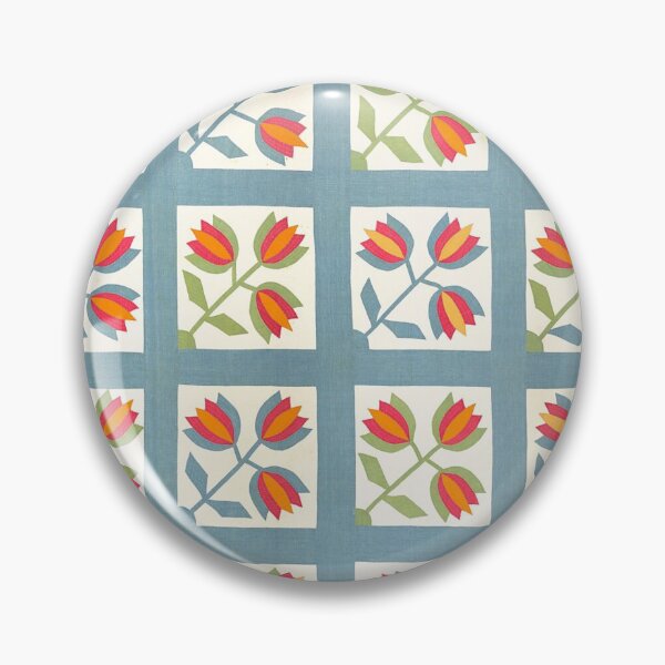 Item preview, Vintage American Tulip Quilt  designed and sold by AnimaliaStar.