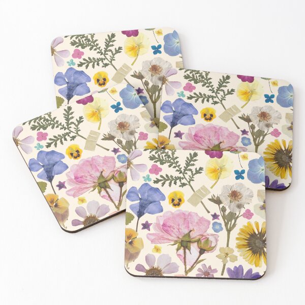 Item preview, Boho Pressed Wildflowers with wild roses, fern, daisy, dandelion, floral pattern designed and sold by TheLoveShop.