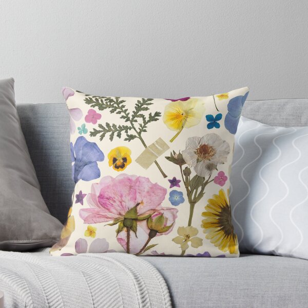 Item preview, Boho Pressed Wildflowers with wild roses, fern, daisy, dandelion, floral pattern designed and sold by TheLoveShop.