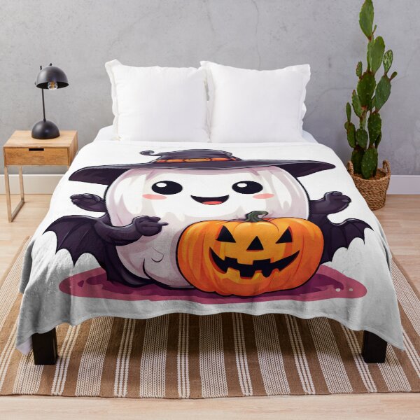 Item preview, Halloween Cute friendly ghost wearing costume designed and sold by ArtbySameer.