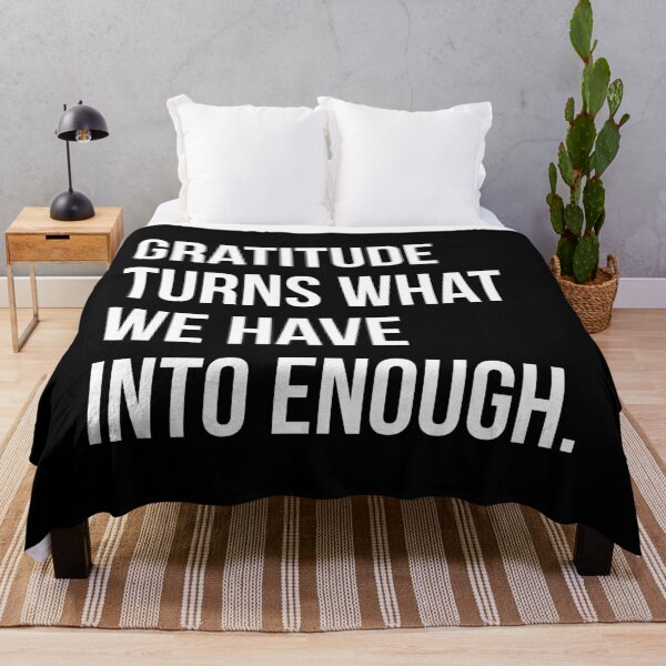 Item preview, Gratitude Turns What We Have Into Enough - Minimalist Typography Design designed and sold by Enchantedbox.