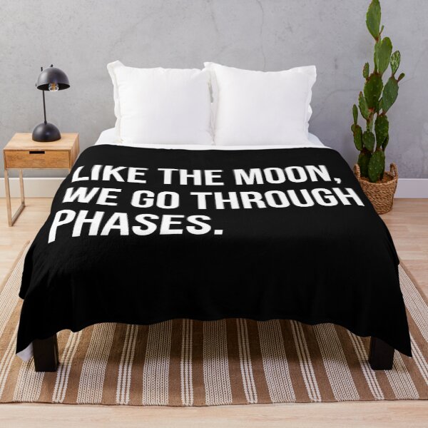Item preview, Like the Moon, We Go Through Phases - Minimalist Typography Design designed and sold by Enchantedbox.