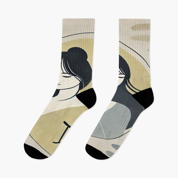 Item preview, Elegant Gemini Art Print - Japandi Style Twin Portraits for Astrology Lovers designed and sold by ArcaneEternal.