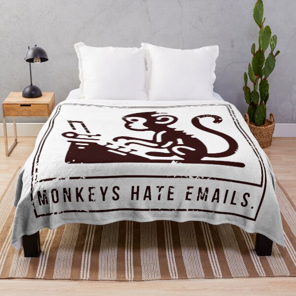Item preview, MONKEYS HATE EMAILS Typewriter Tango, Digital Dilemma, Sepia Serenity designed and sold by SplashTastic.