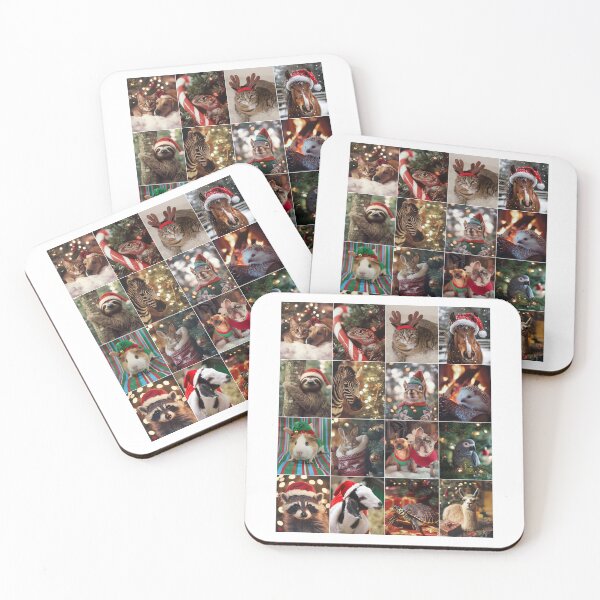 Item preview, Christmas Animals Photo Collage designed and sold by ColorfulPrints.