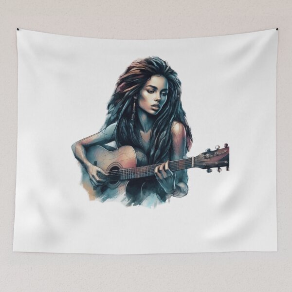 Item preview,  “Electric Harmonies: The Guitarist and his Bewitching Riffs” designed and sold by CHRIST5000.