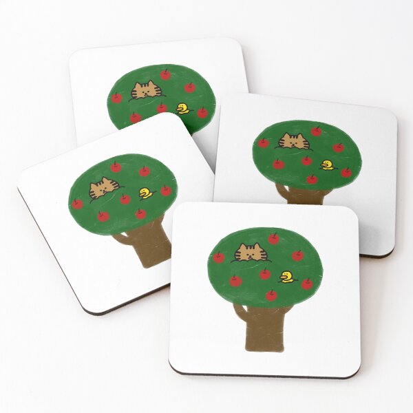 Item preview, a Cat and a Duck in the apple tree designed and sold by superbaechoo.