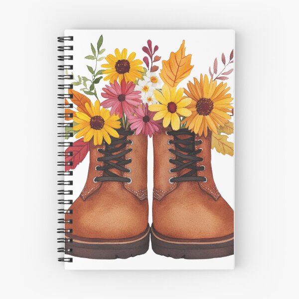 Item preview, Autumn Boots with Blooming Wildflowers designed and sold by WPCreator.