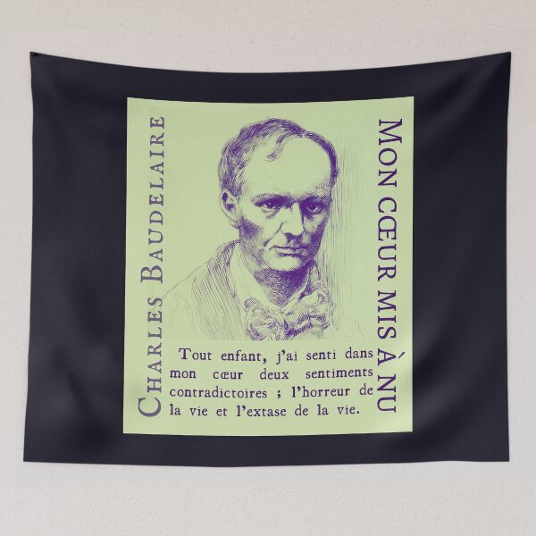 Item preview, Charles Baudelaire: Tout enfant, j’ai senti dans mon cœur deux sentiments contradictoires ; l’horreur de la vie et l’extase de la vie. designed and sold by artbleed.