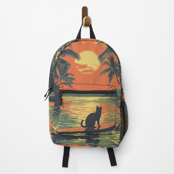 Item preview, Cat On Paddle Board Sunset designed and sold by GrinGalore.