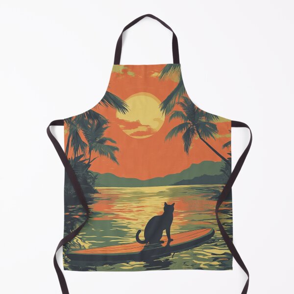 Item preview, Cat On Paddle Board Sunset designed and sold by GrinGalore.