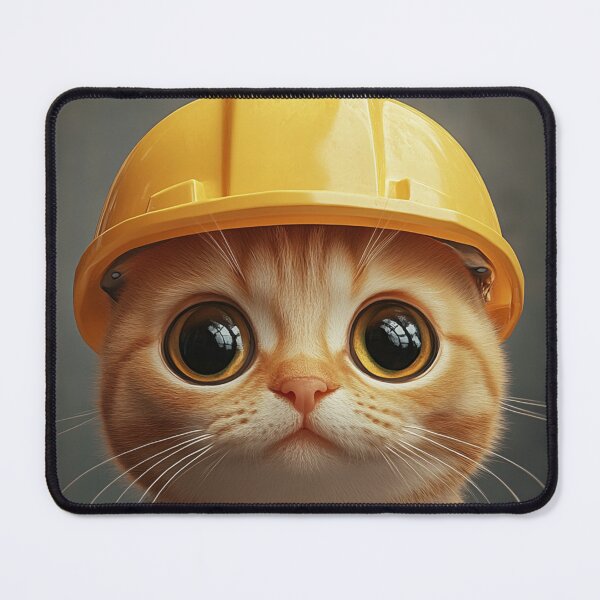 Item preview, Catswithhardhats Full Attention Art designed and sold by GrinGalore.