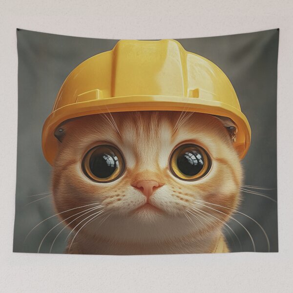 Item preview, Catswithhardhats Full Attention Art designed and sold by GrinGalore.