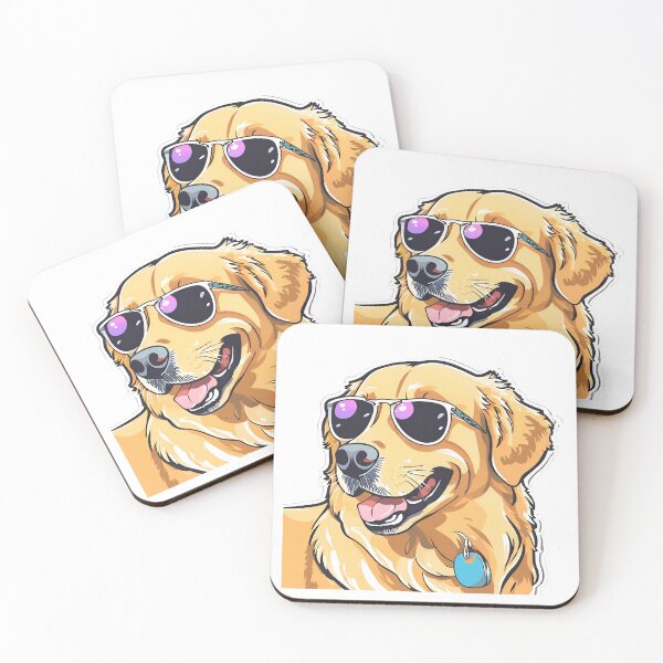Item preview,  Playful Golden Retriever Dog with Sunglasses – Fun and Stylish Pet Design designed and sold by Nalanda2000.