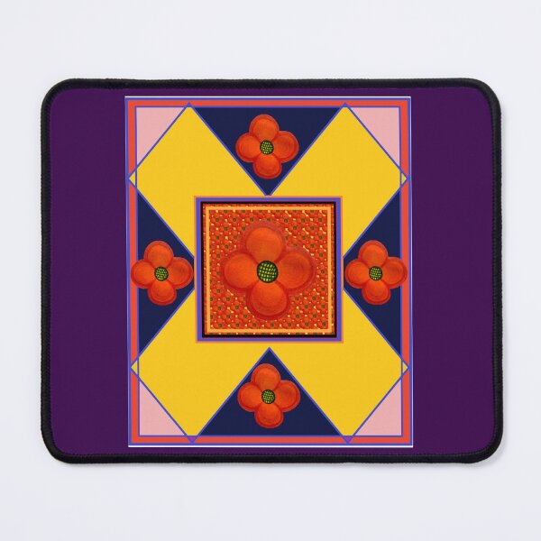 Item preview, Cross and Flowers Bright Orange designed and sold by kel72.