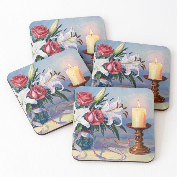 Item preview, Roses and Lilies in Light designed and sold by Delemore Art.