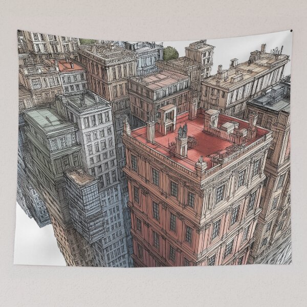 Item preview, Paisaje urbano al estilo MC Escher designed and sold by NeoRarities.