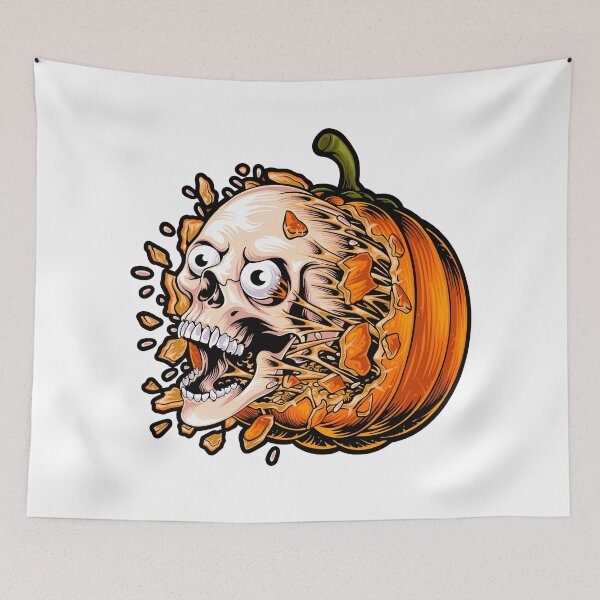 Item preview, Morphed Pumpkin Skull designed and sold by CookiesMerch.