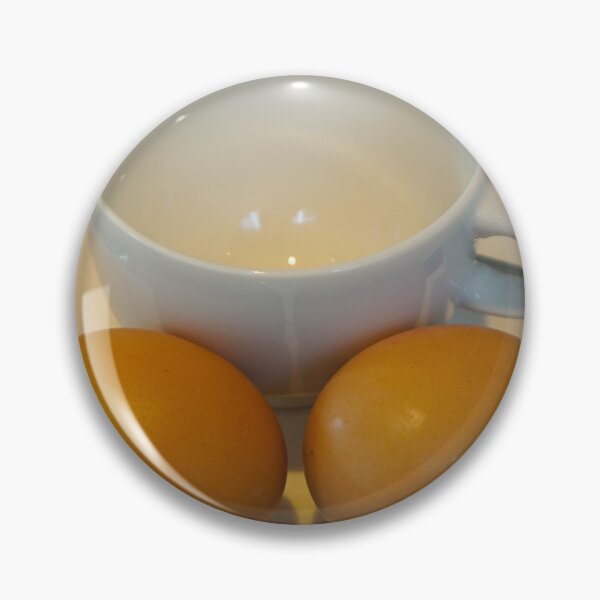 Item preview, One empty coffee cup with two boiled eggs designed and sold by dabingboshi.