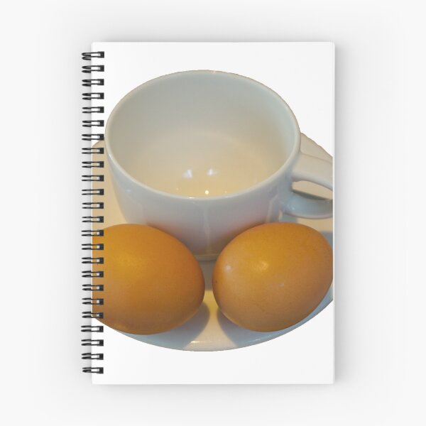 Item preview, One empty coffee cup with two boiled eggs designed and sold by dabingboshi.