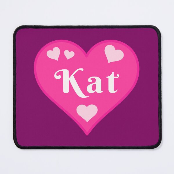 Item preview, Kat Name Pink Heart  designed and sold by Jeallan Designs.