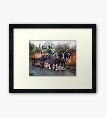 Wadworths 6x Shire Horses Devizes Brewery Wiltshire England UK Framed Print