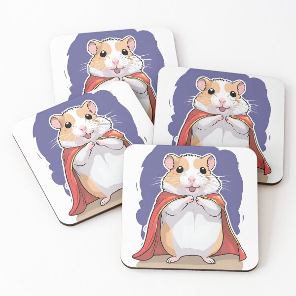Item preview, Adorable Chubby Syrian Hamster Superhero – Cute and Triumphant Art for Animal Lovers designed and sold by Nalanda2000.