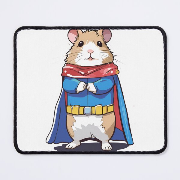 Item preview, Adorable Chubby Roborovski Hamster Superhero – Cute and Triumphant Art for Animal Lovers designed and sold by Nalanda2000.