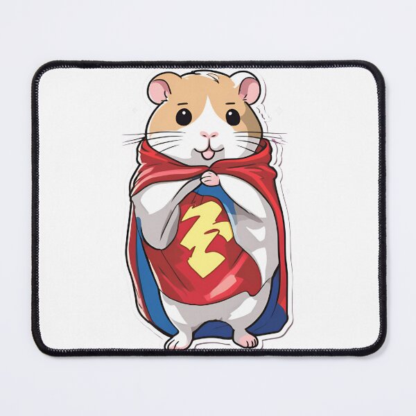 Item preview, Adorable Chubby Chinese Hamster Superhero – Cute and Triumphant Art for Animal Lovers designed and sold by Nalanda2000.