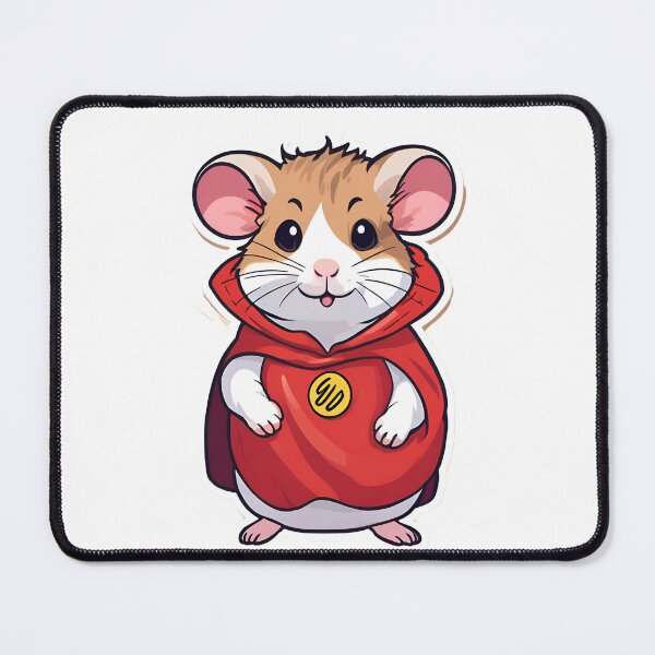 Item preview, Adorable Chubby Campbell’s Dwarf Hamster Superhero – Cute and Triumphant Art for Animal Lovers designed and sold by Nalanda2000.