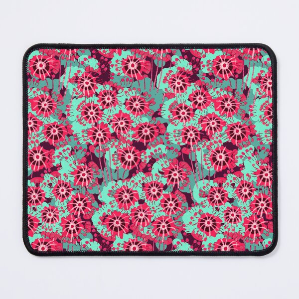 Item preview, Alpine flowers, Dark pink and turquoise version designed and sold by Alex  Blud.
