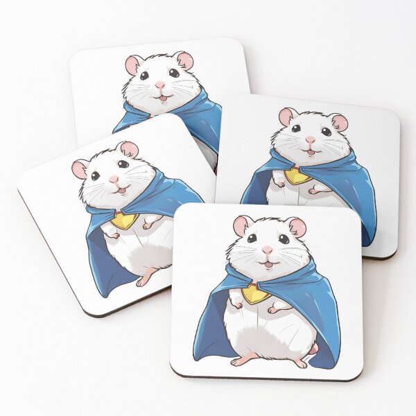 Item preview, Adorable Chubby Winter White Hamster Superhero – Cute and Triumphant Art for Animal Lovers designed and sold by Nalanda2000.