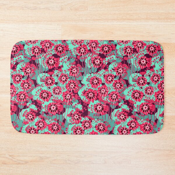 Item preview, Alpine flowers, Dark pink and turquoise version designed and sold by Alex  Blud.