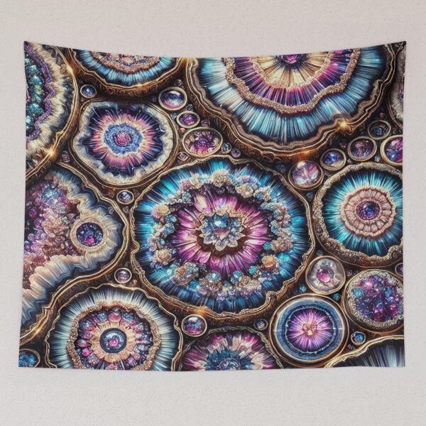 Item preview, Stunningly Intricate Cross-Sections of Geodes with Intense Crystal Glow designed and sold by TeslaSt0re.