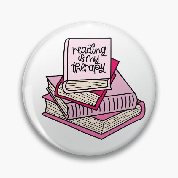 Item preview, "Books Are My Therapy" Pile of Books - Pink designed and sold by MrsCreative1.