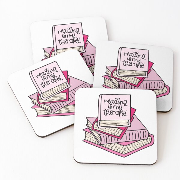 Item preview, "Books Are My Therapy" Pile of Books - Pink designed and sold by MrsCreative1.