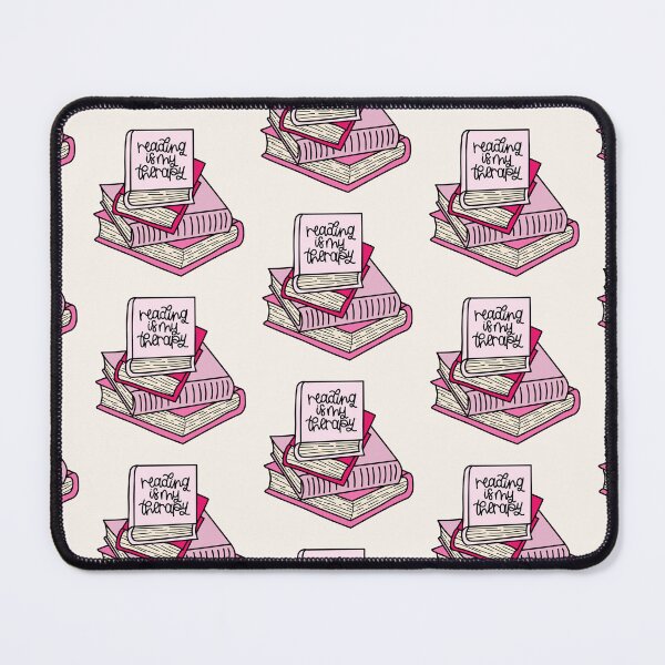 Item preview, "Books Are My Therapy" Pile of Books - Pink designed and sold by MrsCreative1.