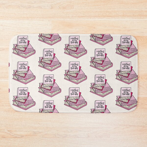 Item preview, "Books Are My Therapy" Pile of Books - Pink designed and sold by MrsCreative1.