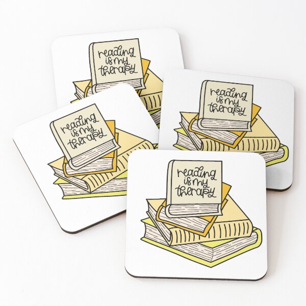 Item preview, "Books Are My Therapy" Pile of Books - Yellow  designed and sold by MrsCreative1.