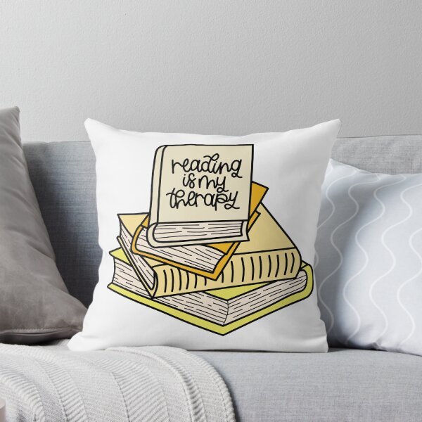 Item preview, "Books Are My Therapy" Pile of Books - Yellow  designed and sold by MrsCreative1.