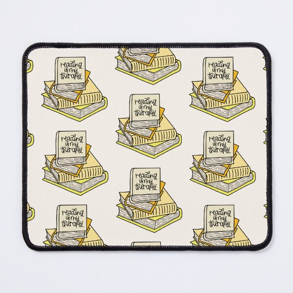 Item preview, "Books Are My Therapy" Pile of Books - Yellow designed and sold by MrsCreative1.