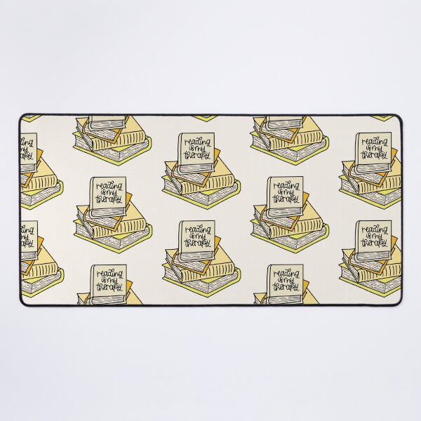 Item preview, "Books Are My Therapy" Pile of Books - Yellow designed and sold by MrsCreative1.