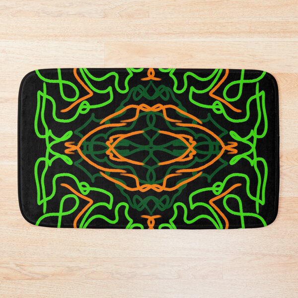 Item preview, Orange and green abstract pattern designed and sold by Stefrait-7.
