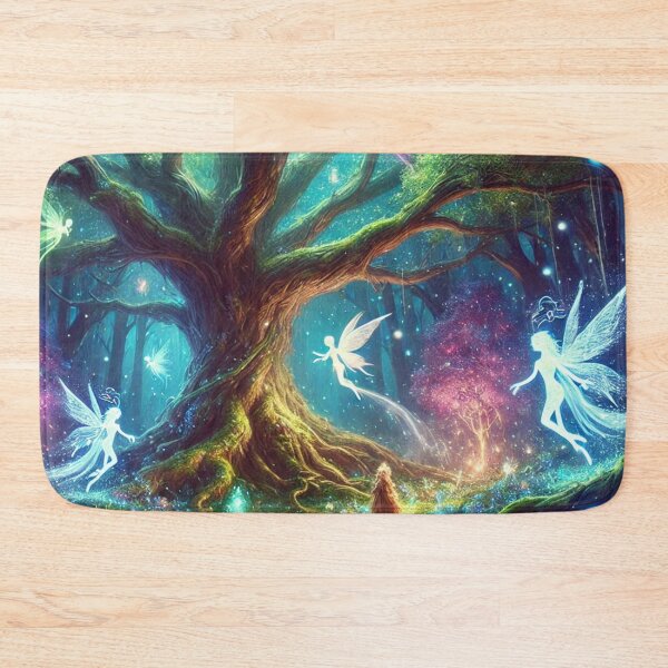 Item preview, Magical Enchanted Forest with Glowing Trees and Mystical Creatures designed and sold by TeslaSt0re.